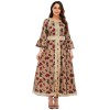 African Design Print Mesh Muslim Clothing Elegant Floral Women Party Dress 21275