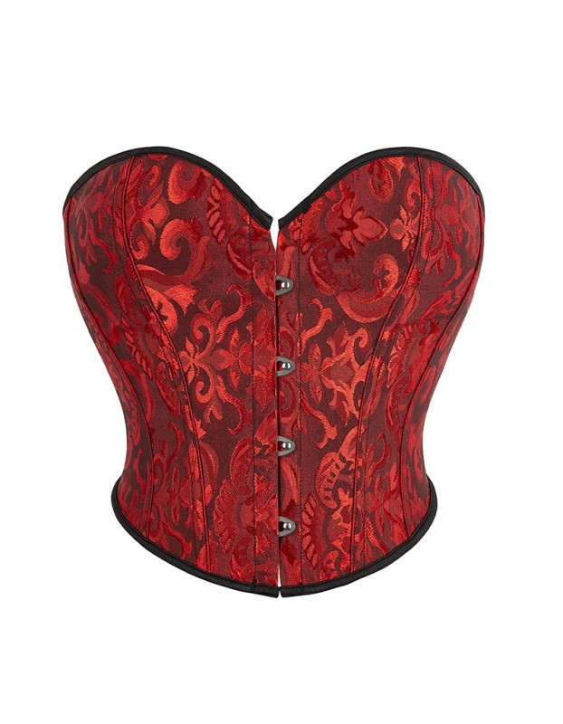 Plus Size S-6XL Sexy Strapless Tube Tops Women Overbust Jacquard Bustiers Waist Corset