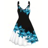 Sexy Halloween Print Dresses Ladies Elegant Sleeveless Women Dress Gothic Robe M5153