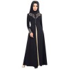 Bronzing Splicing Long Dress Color Contrast Slimming Temperament Dress 9008