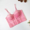 Sports Bra Mesh Yarn Underwire Fishbone Suspender Breathable Underwear KN8594