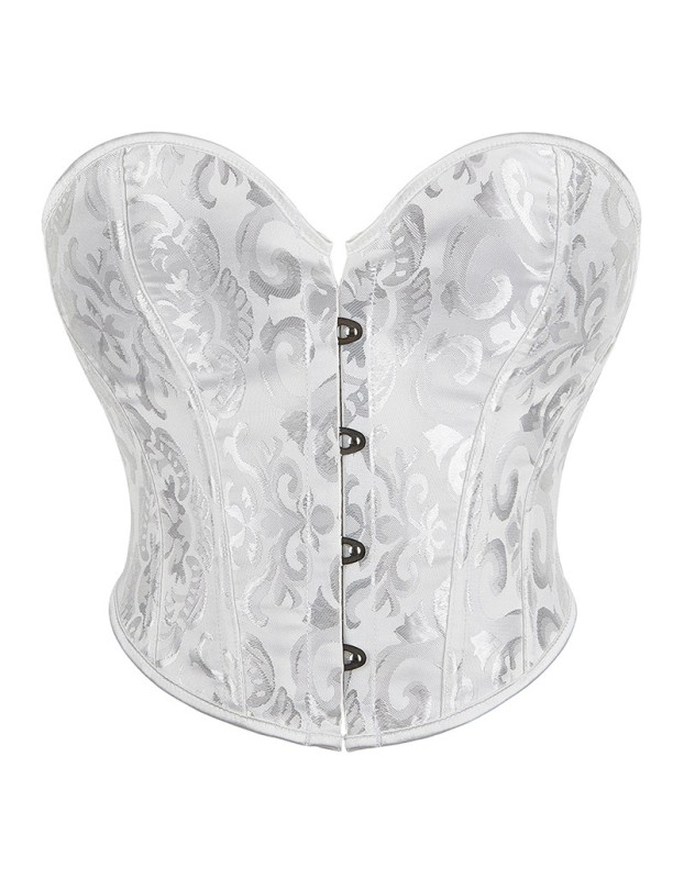 Plus Size S-6XL Sexy Strapless Tube Tops Women Overbust Jacquard Bustiers Waist Corset