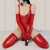 Red Onesie + gloves + foot covers 