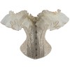Sexy Off Shoulder Ruffles Sleeves Overbust Corset Top WK2276