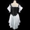 Retro Style Fan Shaped Corset Skirt U Collar Steel Bone Corset WK2297