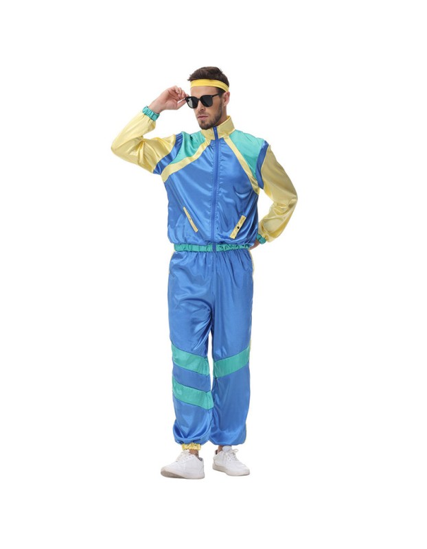 Couple Retro 70s Hip-hop Hippie Rock Opera Halloween Stage CostumesMS5090 5091