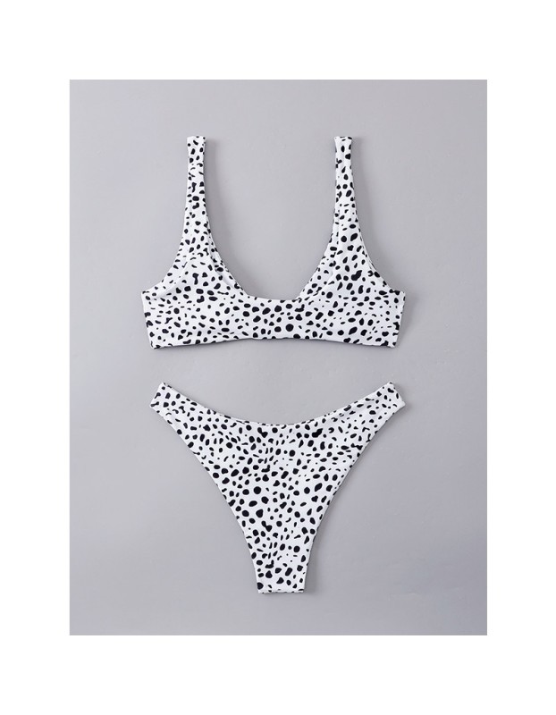 Two Piece Swimsuit Bikini Set Women Swimwear Leopard Sexy Bikini A2201