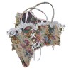Vintage Corset Bustier Tops Y2K French Style Women Floral Print Overbust Corselet M21647