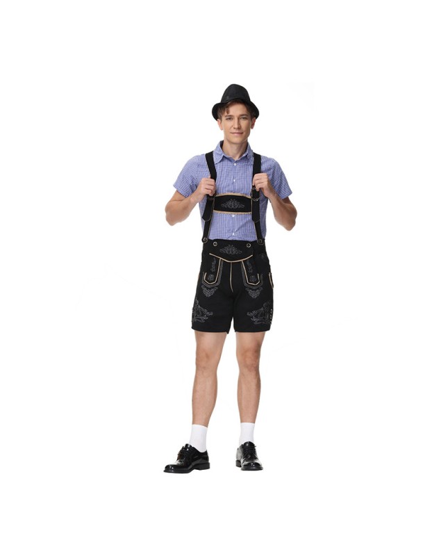 German Oktoberfest Male Bavaria Costume Overalls For Men MS4893