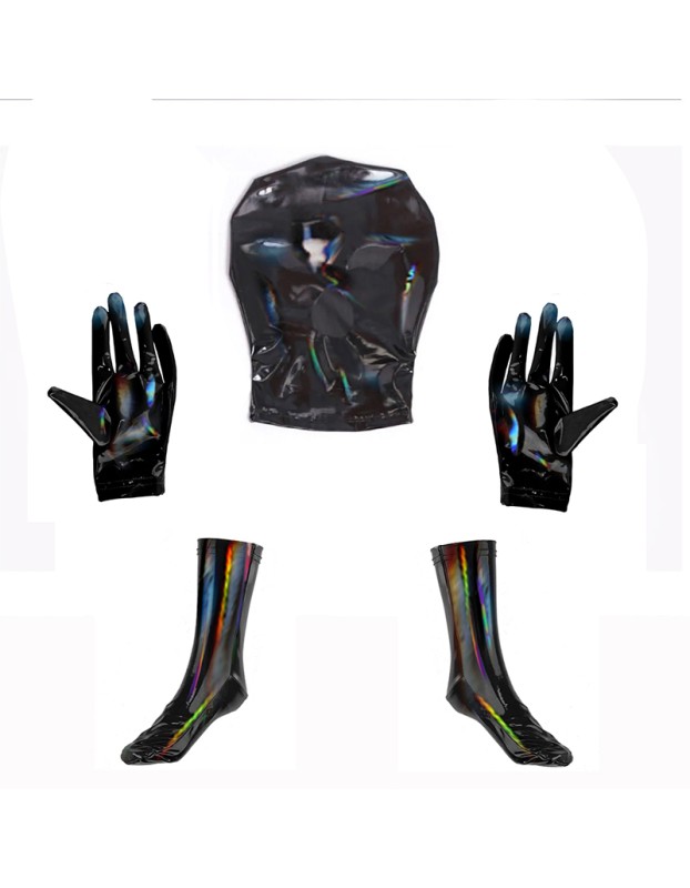 Mens Sexy PVC Leather Bodysuit Wet Look Bottom Crotch Zip Full Coat Zentai Tight Catsuit Jumpsuits XX6919