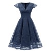 Wedding Party Retro Slim Ladies Formal  Lace Mesh Dress CD1717