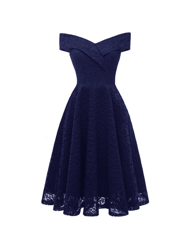 Spring And Summer Bridal Lace Prom  Lady One Shoulder Bandage Dress CD1610