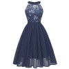 Elegant Wedding Chiffon Halter Women Party Summer Dress Casual CD1645