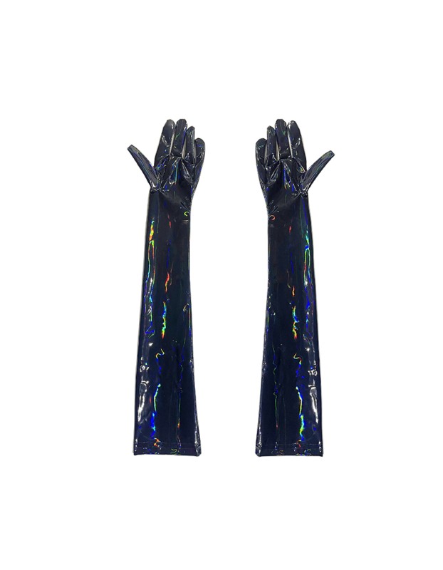 Sexy Play Magic Color Bright Leather Gloves Punk Street Dance Leather PU Gloves XX6925