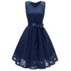Big Swing Mesh Sexy Women Lace Modest  V-Neck Evening Dresses CD1592