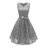 Big Swing Mesh Sexy Women Lace Modest  V-Neck Evening Dresses CD1592