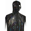 Men's Black Prisoner PU Magic Jumpsuit Fun Role Play Leather Prisoner Costume Cosplay XX1331