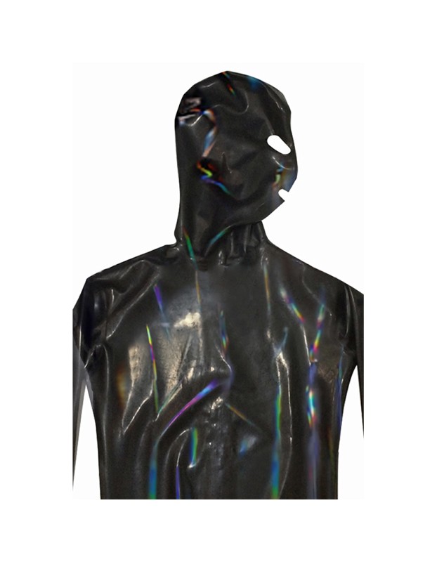 Men's Black Prisoner PU Magic Jumpsuit Fun Role Play Leather Prisoner Costume Cosplay XX1331