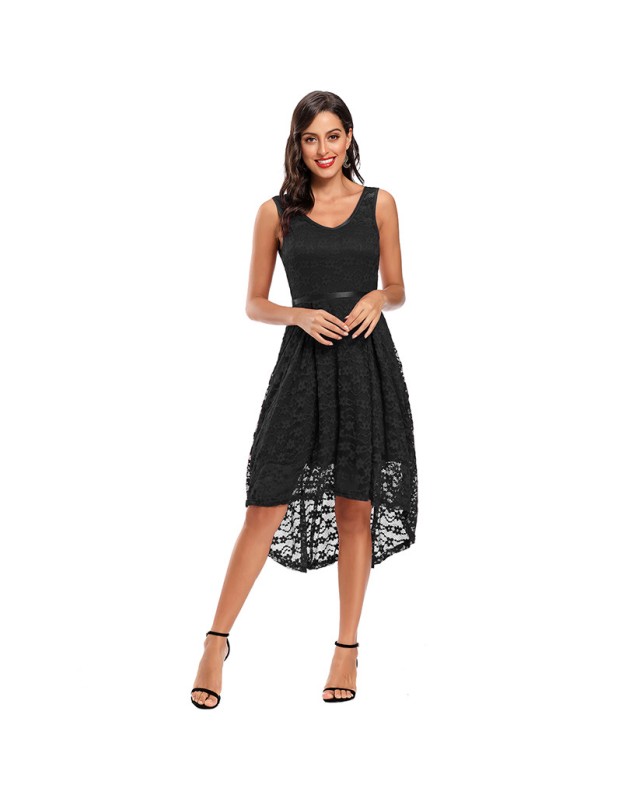 Elegant Sexy Club Sleeveless Lace Women Floral Night Dresses CD604