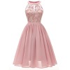 Elegant Wedding Chiffon Halter Women Party Summer Dress Casual CD1645
