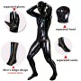 Mens Sexy PVC Leather Bodysuit Wet Look Bottom Crotch Zip Full Coat Zentai Tight Catsuit Jumpsuits XX6919