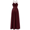 Sexy Backless Cross Slip Black Maxi Dresses Women Lady Elegant CD1686