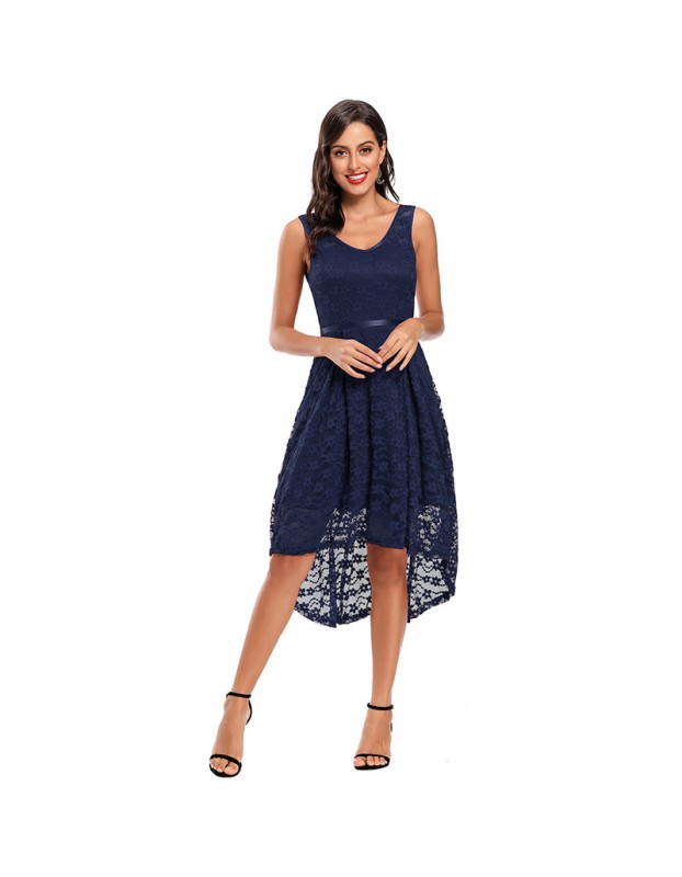 Elegant Sexy Club Sleeveless Lace Women Floral Night Dresses CD604