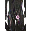 Men's Black Prisoner PU Magic Jumpsuit Fun Role Play Leather Prisoner Costume Cosplay XX1331