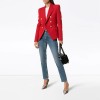 Short Suit Jacket Double Breasted Top Coat Solid Color Women Blazer H2013
