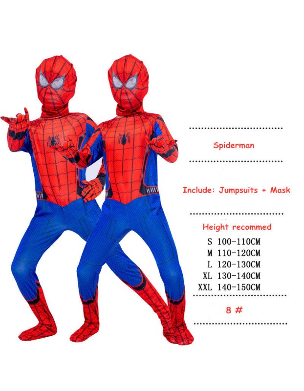 Kids and Men Spiderman Cosplay Clothing  Superhero Costume M40661