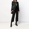Short Suit Jacket Double Breasted Top Coat Solid Color Women Blazer H2013