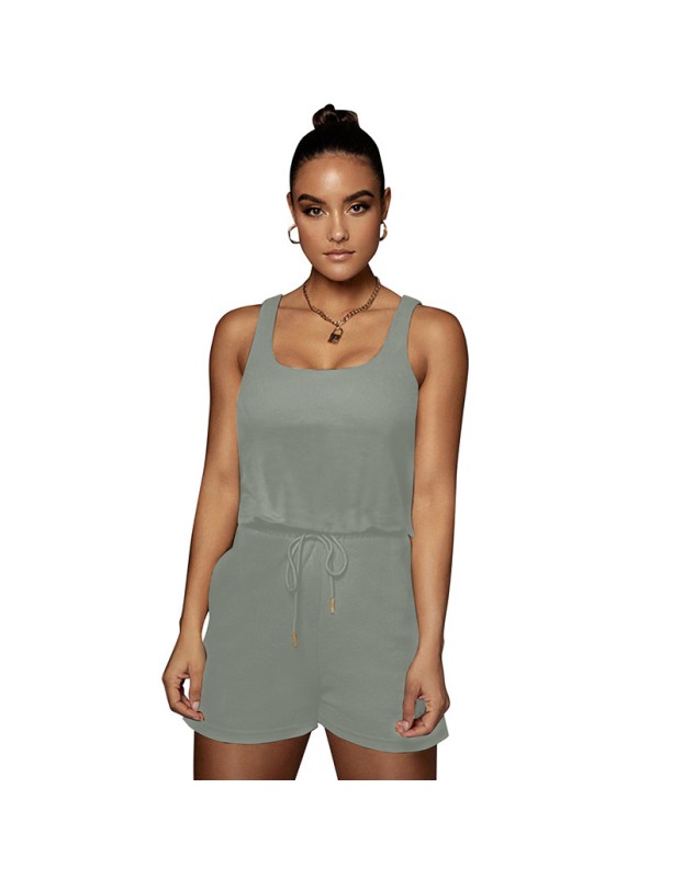 short one piece workout rompers and jumpsuits for women M30140