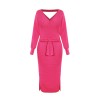 Autumn And Winter Casual Knit Wool Dress Women Clothing DM1902