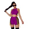 Sleeveless Tops Women Summer Mesh Two Piece Set M043