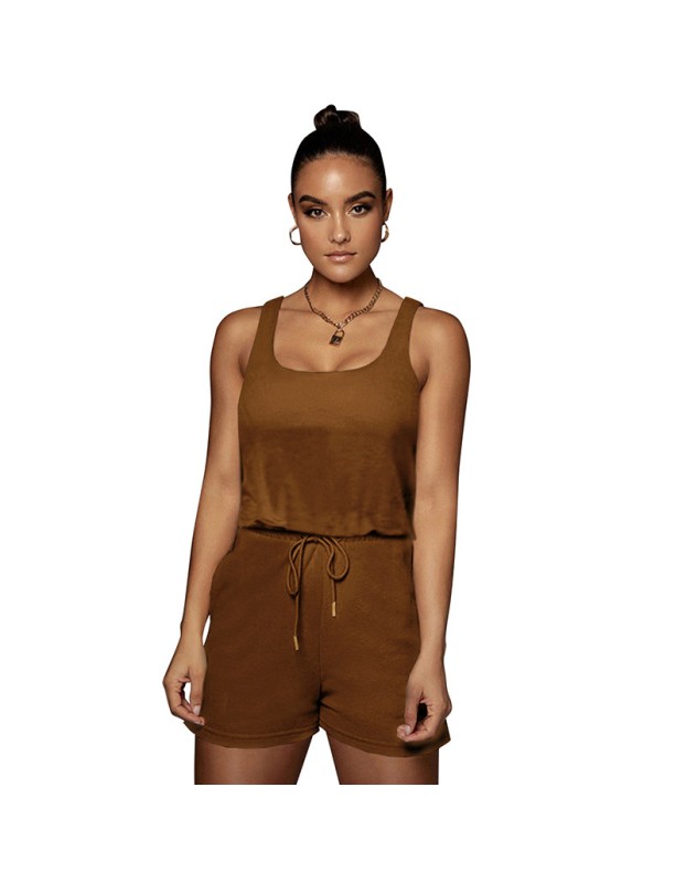 short one piece workout rompers and jumpsuits for women M30140