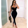 Sleeveless Zipper Hollow Out Two Piece Set Women Tracksuit M8454