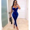 Sleeveless Zipper Hollow Out Two Piece Set Women Tracksuit M8454