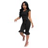 female jumpsuit classy short sleeve jumpsuit M30149