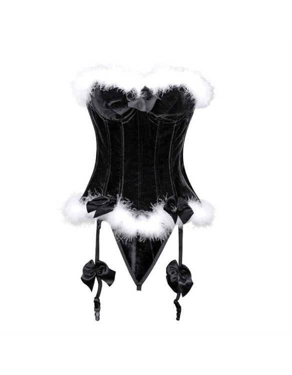 Plus Size Sexy Christmas Velvet Corset Top M1440
