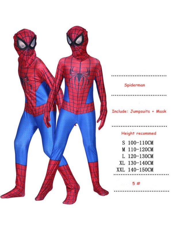 Kids and Men Spiderman Cosplay Clothing  Superhero Costume M40661