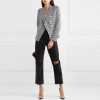 Short Suit Jacket Double Breasted Top Coat Solid Color Women Blazer H2013
