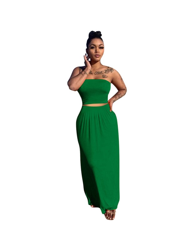 two piece set top and skirt summer women clothing M30136