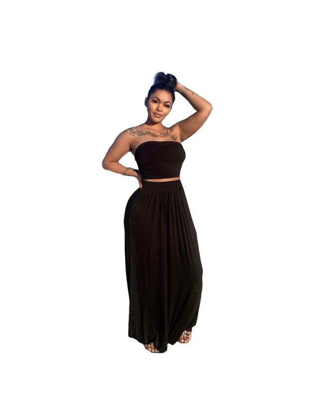 two piece set top and skirt summer women clothing M30136
