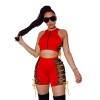 Sleeveless Tops Women Summer Mesh Two Piece Set M043