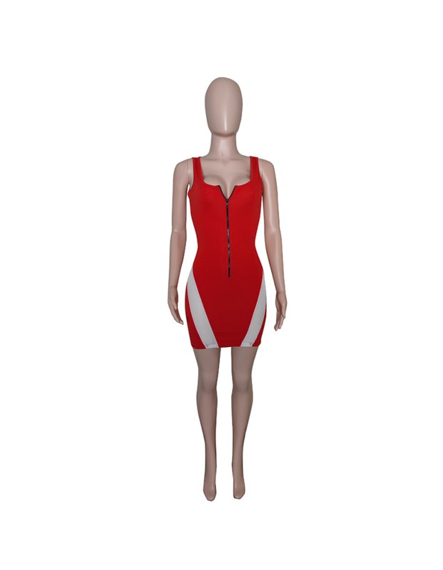 Spliced Sexy Mini Mesh Dress Womens Dresses Fashion M059