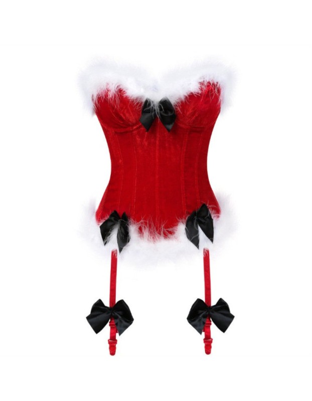 Plus Size Sexy Christmas Velvet Corset Top M1440