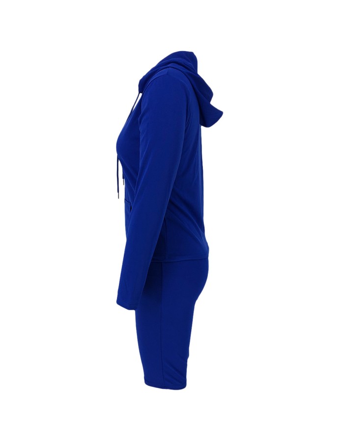 S-2XL hooded zipper sweater tights two-piece sports suit 9253