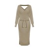 Autumn And Winter Casual Knit Wool Dress Women Clothing DM1902