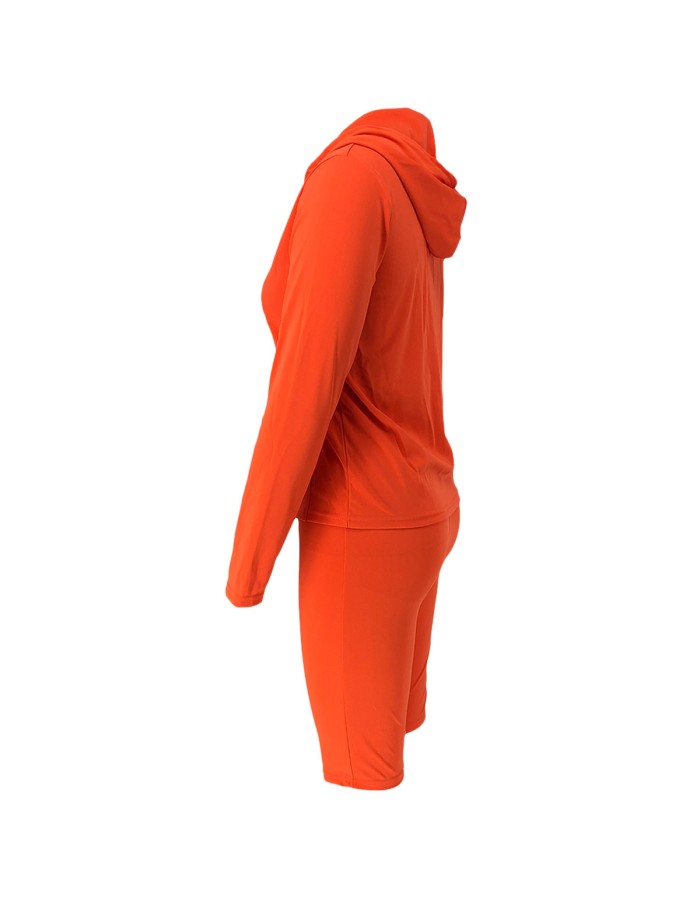 S-2XL hooded zipper sweater tights two-piece sports suit 9253