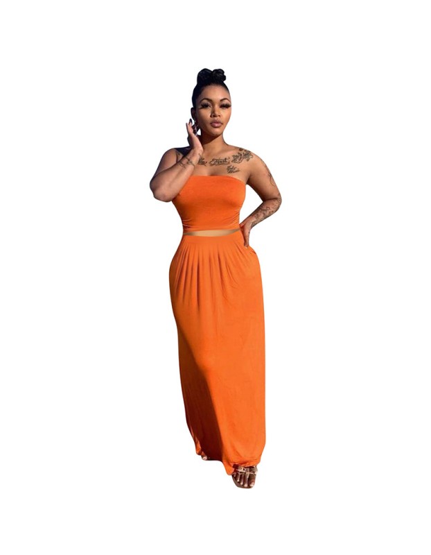 two piece set top and skirt summer women clothing M30136